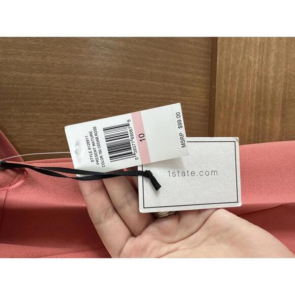 NWT 1.STATE Coral Ruffle Off the Shoulder Midi Dress Women’s size 10​ - Picture 6 of 12